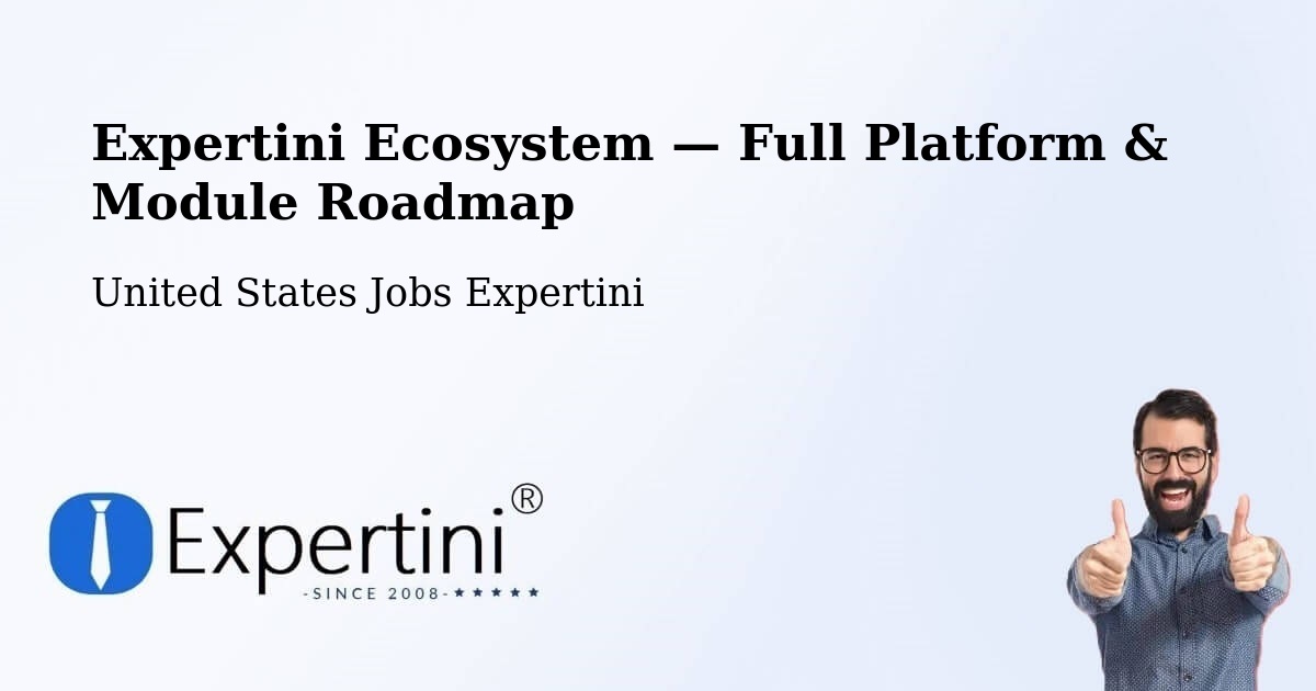 Expertini Ecosystem — Full Platform & Module Roadmap – Plainfield